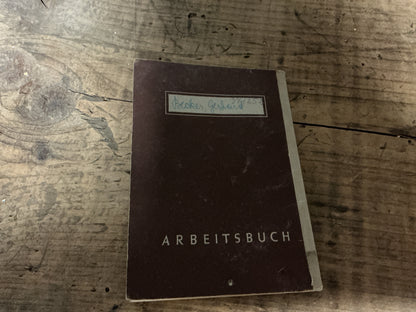 Original WWII German Third Reich Arbeitsbuch & Portrait Photo-Named Deutsche Reichsbahn Worker, Gerhard Becker-1944 Issue