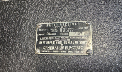 WWII U.S. Navy Radio Receiver CG-46115 (RAX-1) – General Electric