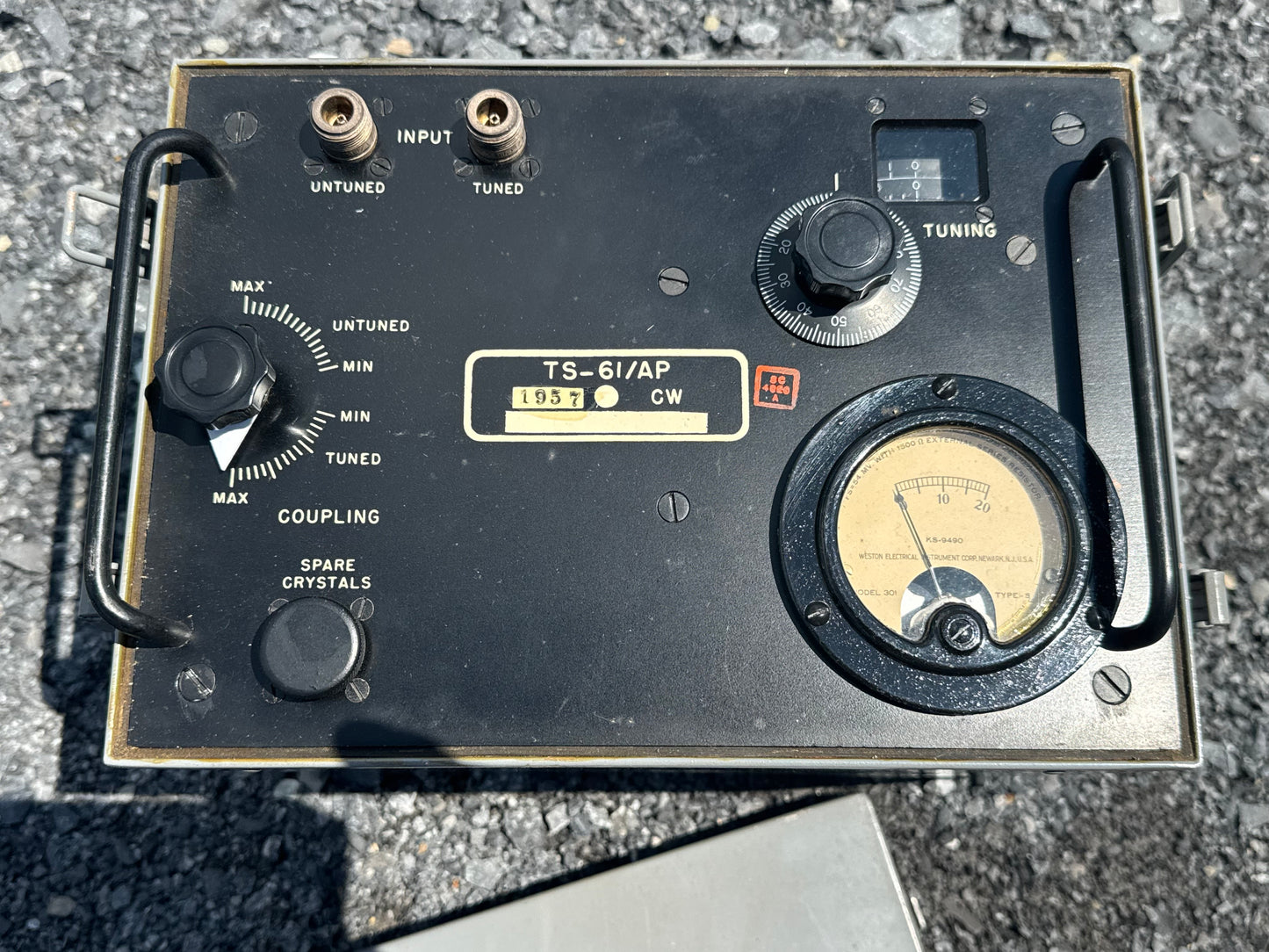U.S. Military TS-61/AP Crystal Calibrator Test Set with Original Transit Cover