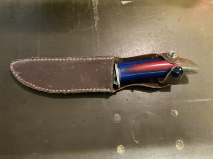 WWII Theatre Knife blue & red handle