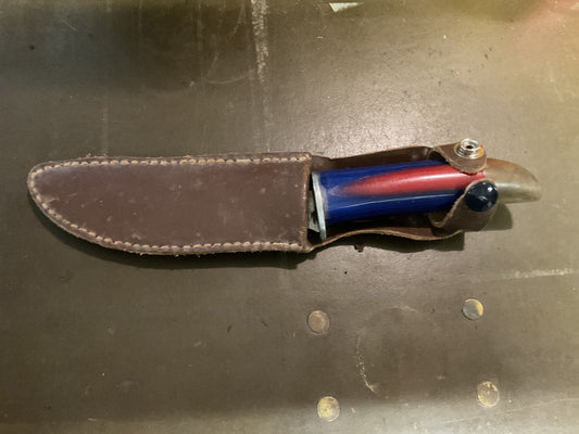 WWII Theatre Knife blue & red handle