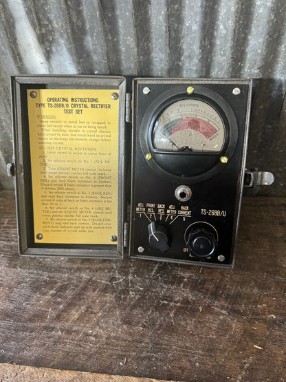 WWII U.S. Military TS-268B/U Crystal Rectifier Test Set