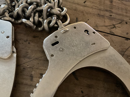 Smith & Wesson M-1900 Police Leg Irons/Prisoner Shackles-Houston Maine-Heavy Chain