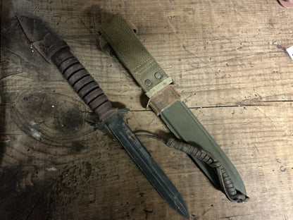 U.S. M3 Camillus Fighting Knife-WWII Production w/ M8A1 Scabbard