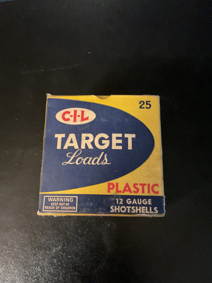 Vintage C-I-L 12 Gauge Target Loads — Full Box of 25