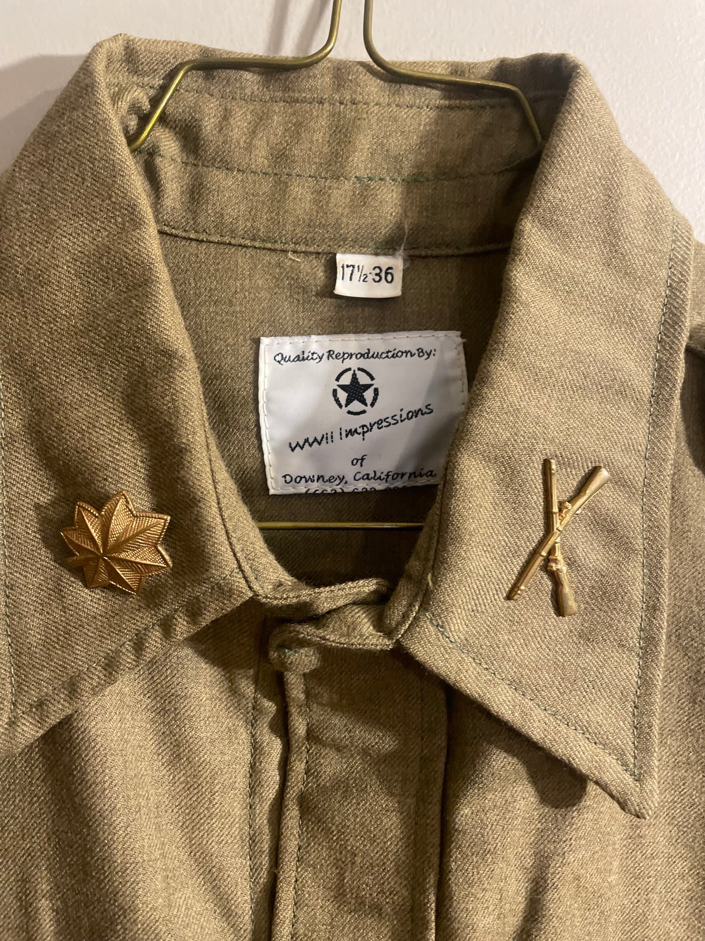 WWII Impressions US Officer’s 101 Airborne Wool Shirt with insignia