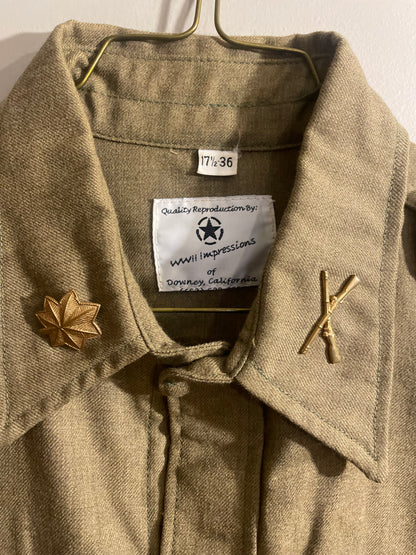 WWII Impressions US Officer’s 101 Airborne Wool Shirt with insignia