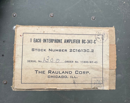 WWII U.S. Army Interphone Amplifier BC-347-C