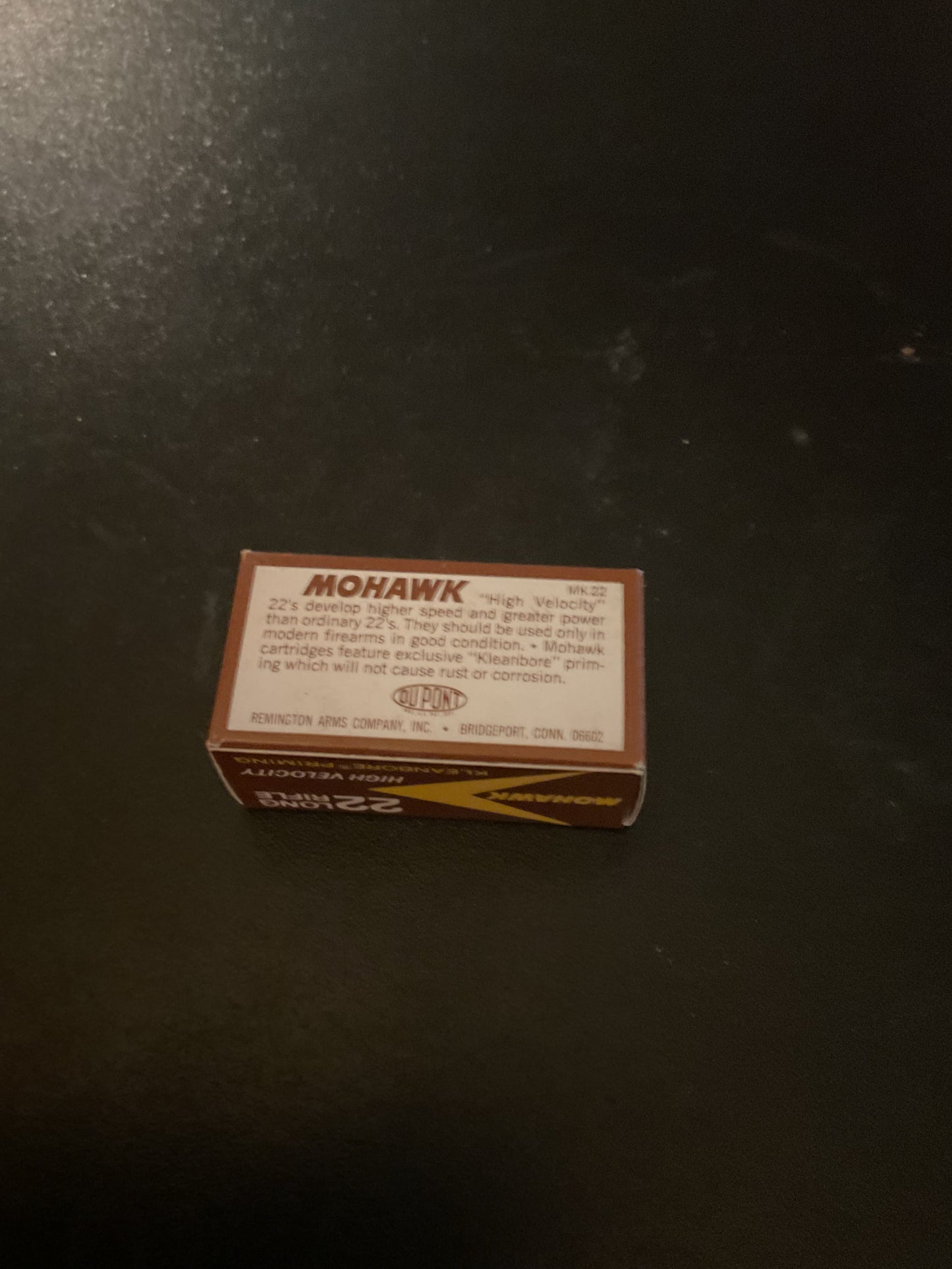 Vintage Remington Mohawk .22 Long Rifle High Velocity Rimfire Cartridges — Full Box of 50