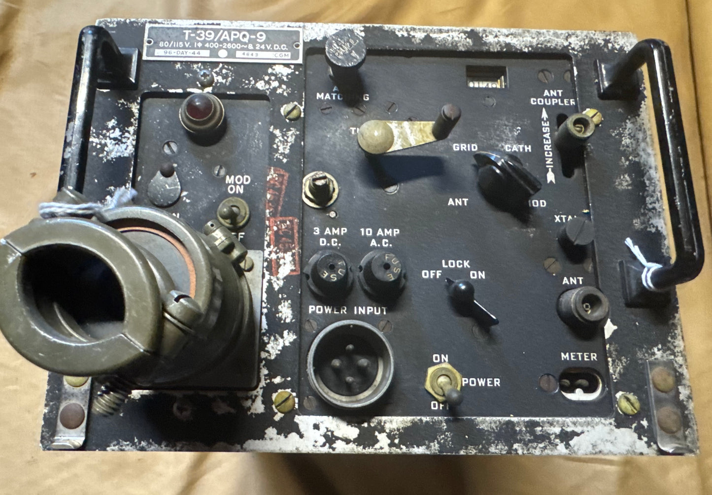 WWII T-39/APQ-9 Radar Transmitter Tuning Unit