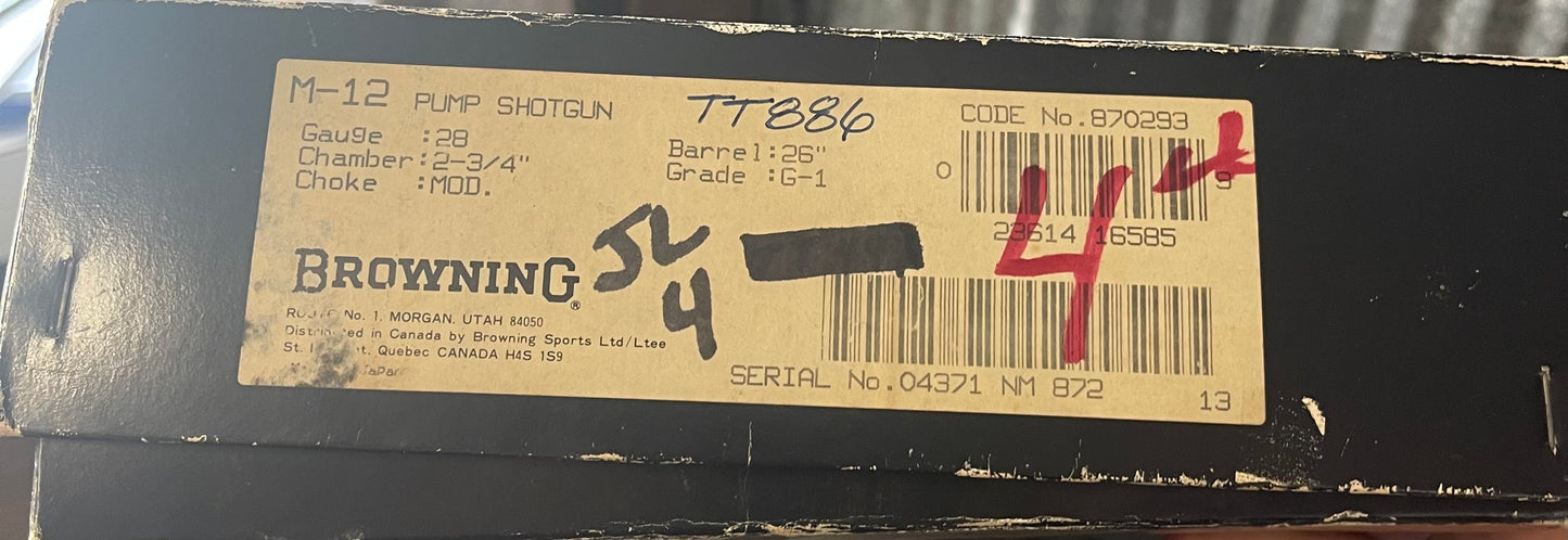 Browning BPS Model 12 – 28 Gauge Pump Shotgun – Raised Vent Rib – Original Box