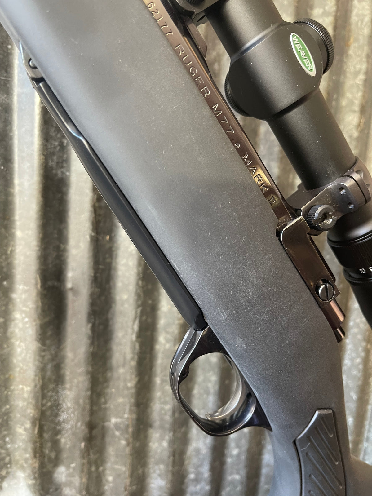 Ruger M77 Mark II “Boat Paddle” Zytel Stock – 7.62x39 – Weaver 3-10x Scope