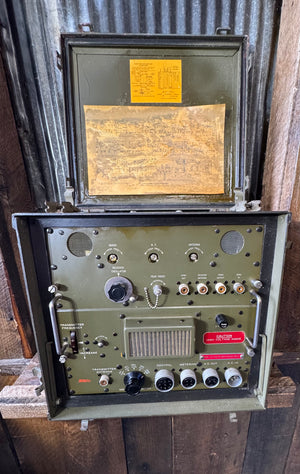 WWII U.S. Military RT-48A/TPX-1 IFF Radar Transmitter-Receiver with Case & Schematic