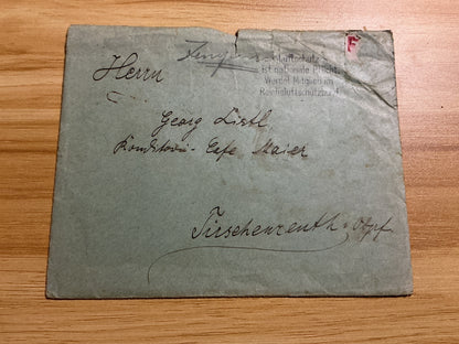 1934 German Konditor Employment Certificate & RLB Luftschutz Propaganda Envelope-Original