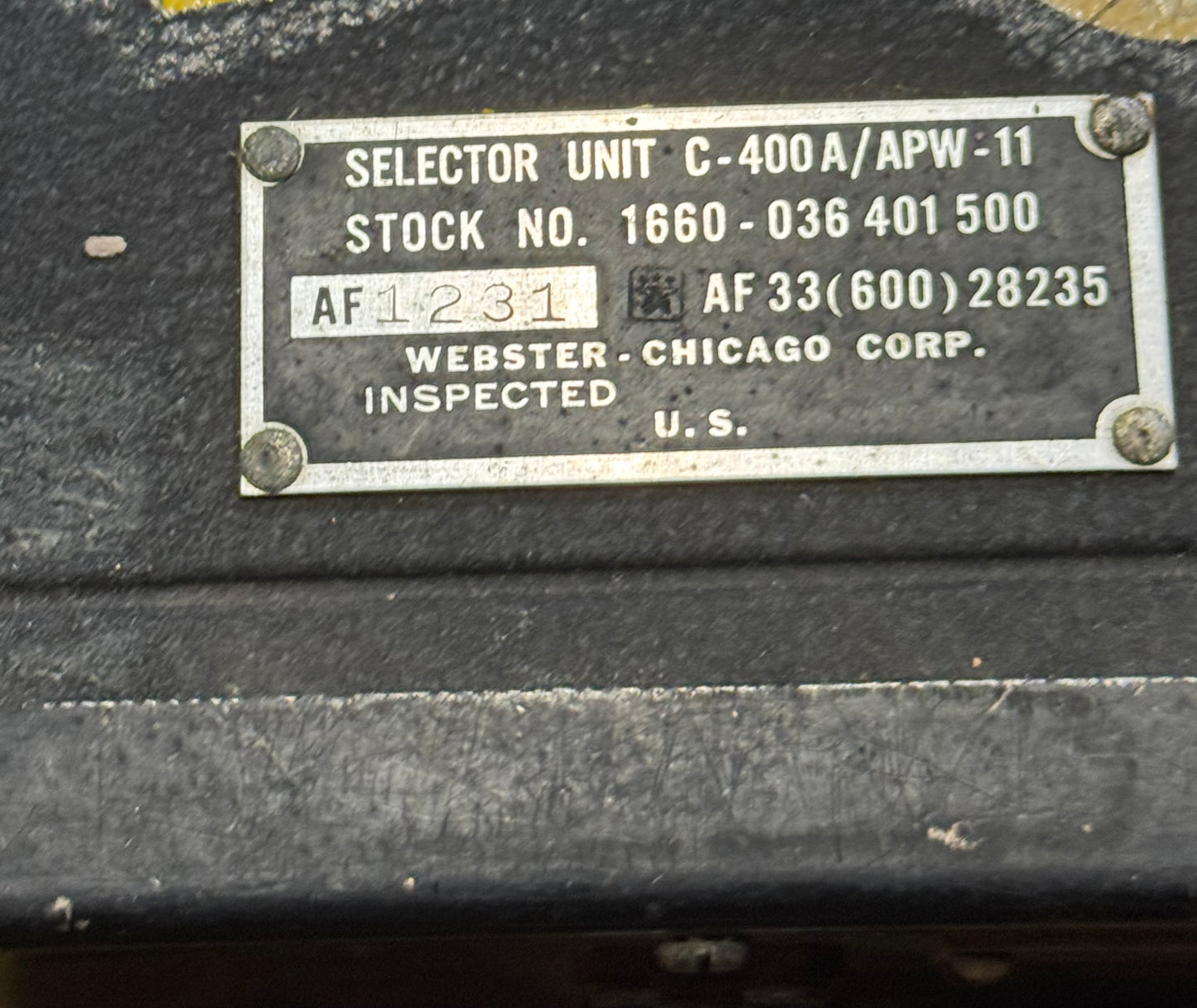 U.S. Military Selector Unit C-400A/APW-11