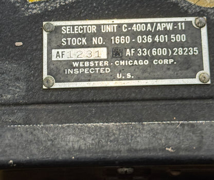 U.S. Military Selector Unit C-400A/APW-11