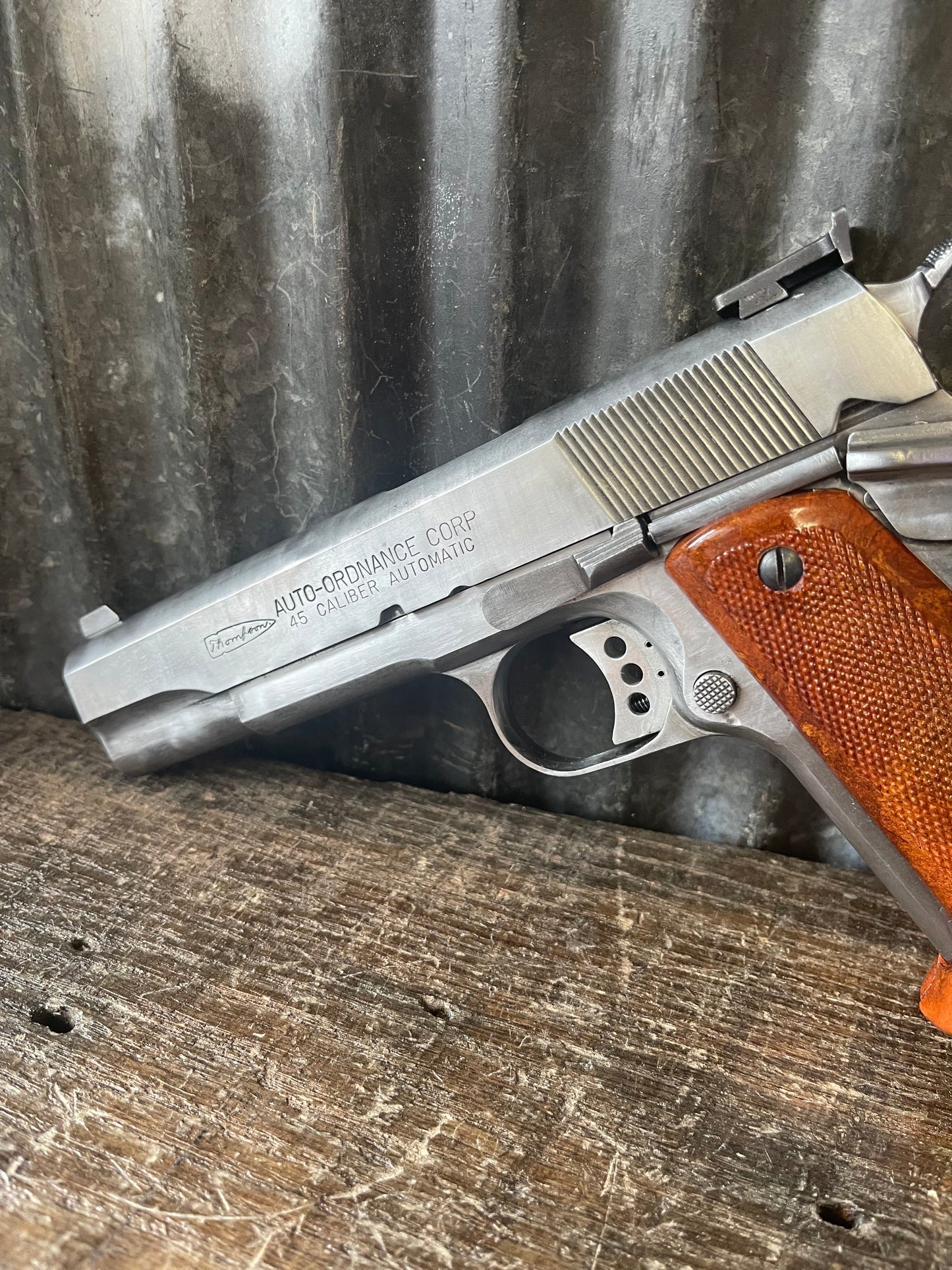 Custom Auto-Ordnance / Thompson 1911 .45 ACP – Stainless – Wilson Combat Sight