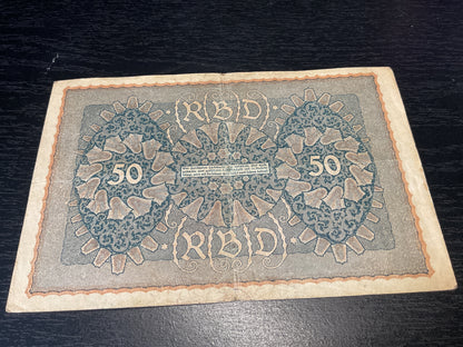 German 50 Mark Banknote 1919