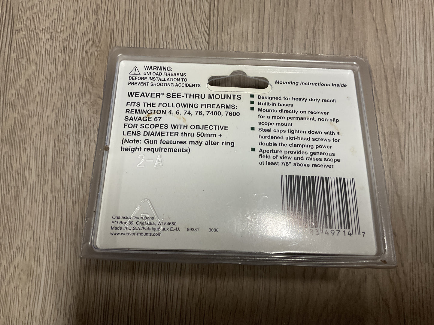 Weaver 49714 See-Thru Scope Mounts