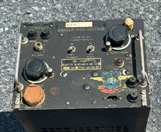WWII U.S. Navy AM-14/APT High Voltage RF Amplifier
