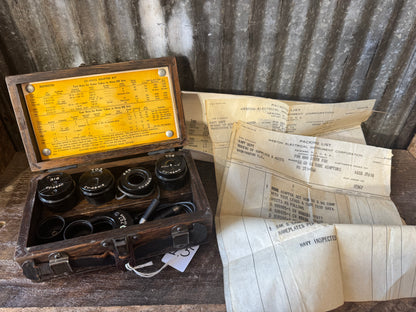 WWII U.S. Navy Bureau of Ships CV-49416 Radar Tube Tester Adapter Kit – Weston – With Original Navy Paperwork