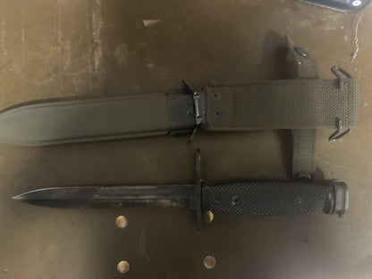Vietnam-Era U.S. M7 Bayonet with M10 Scabbard