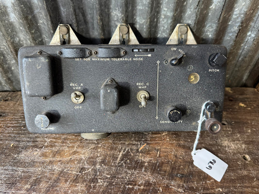 WWII C-38/ARC-5 Aircraft Radio Control Box – U.S. Army Air Forces Receiver Control Unit