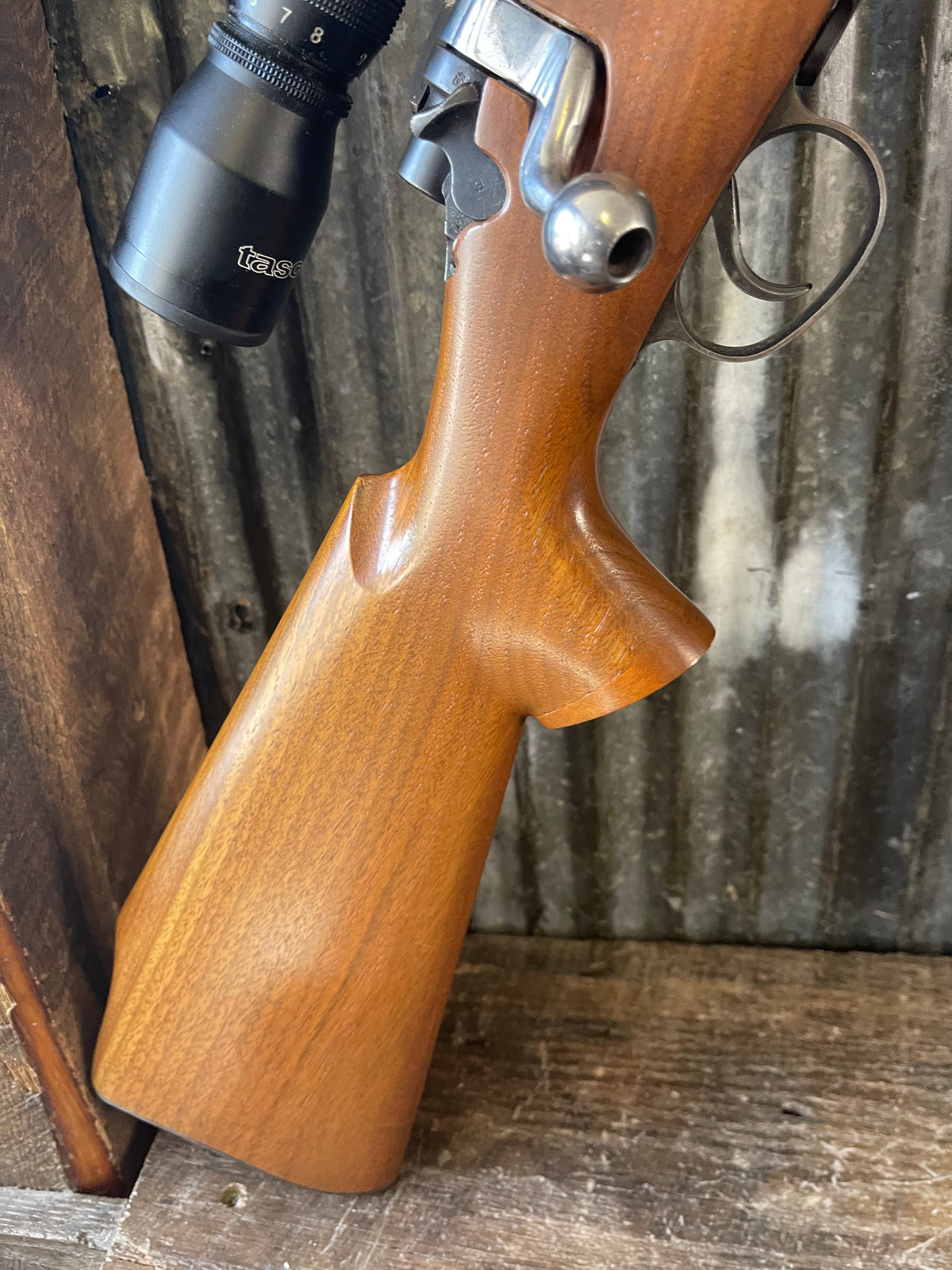 Sporterized P17 Enfield .303 British Bolt-Action Rifle w/ Tasco 3-9x Scope