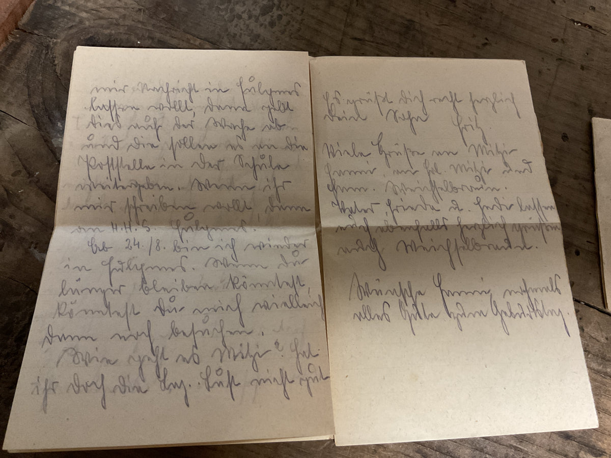 Original WWII German Feldpost Letter & Envelope-Zellendorf-Aug 1942