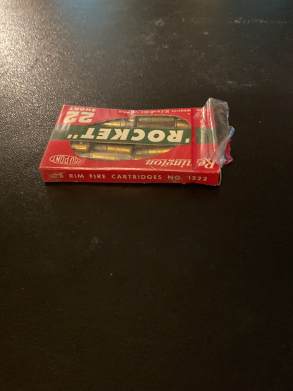 Vintage Remington Rocket .22 Short Rimfire Cartridges — 28-Round Pack with Original Wrapper
