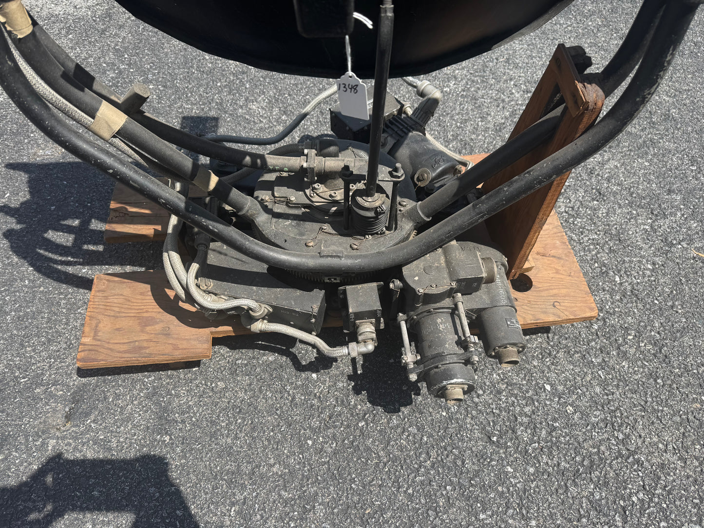 WWII U.S. Navy AS-17A/APS Radar Dish Antenna Assembly w/ Mount