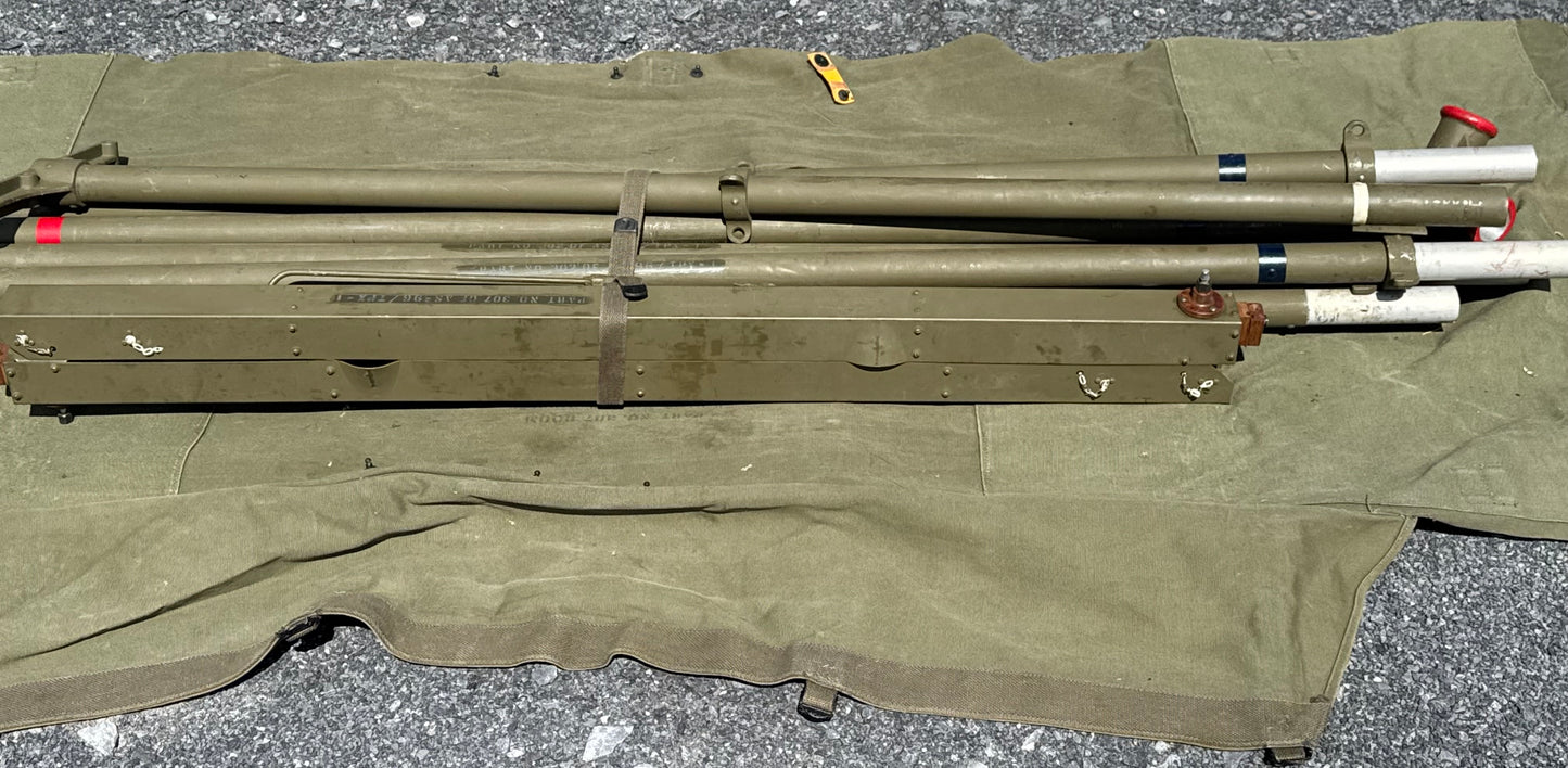 U.S. Military AN/TPX-1 Radar Antenna System Mast Kit w/ Canvas Roll