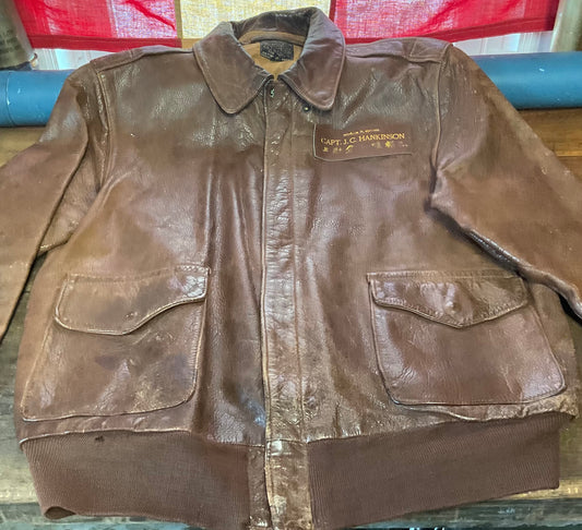 US A-2 Flight Jacket-Original-WWII-Captain Hankinson