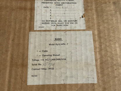 WWII-era U.S. Navy KY-3/APN-7 Radio Coder unit, marked 115V / 400 to 2400