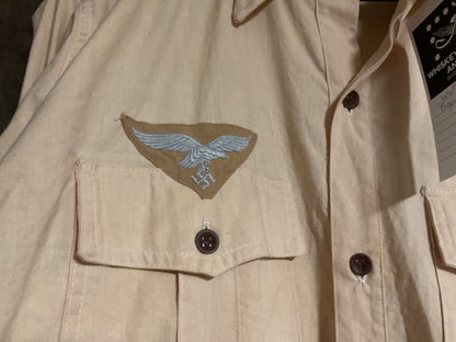 WWII LUFTWAFFE TROPICAL OFFICERS SHIRT