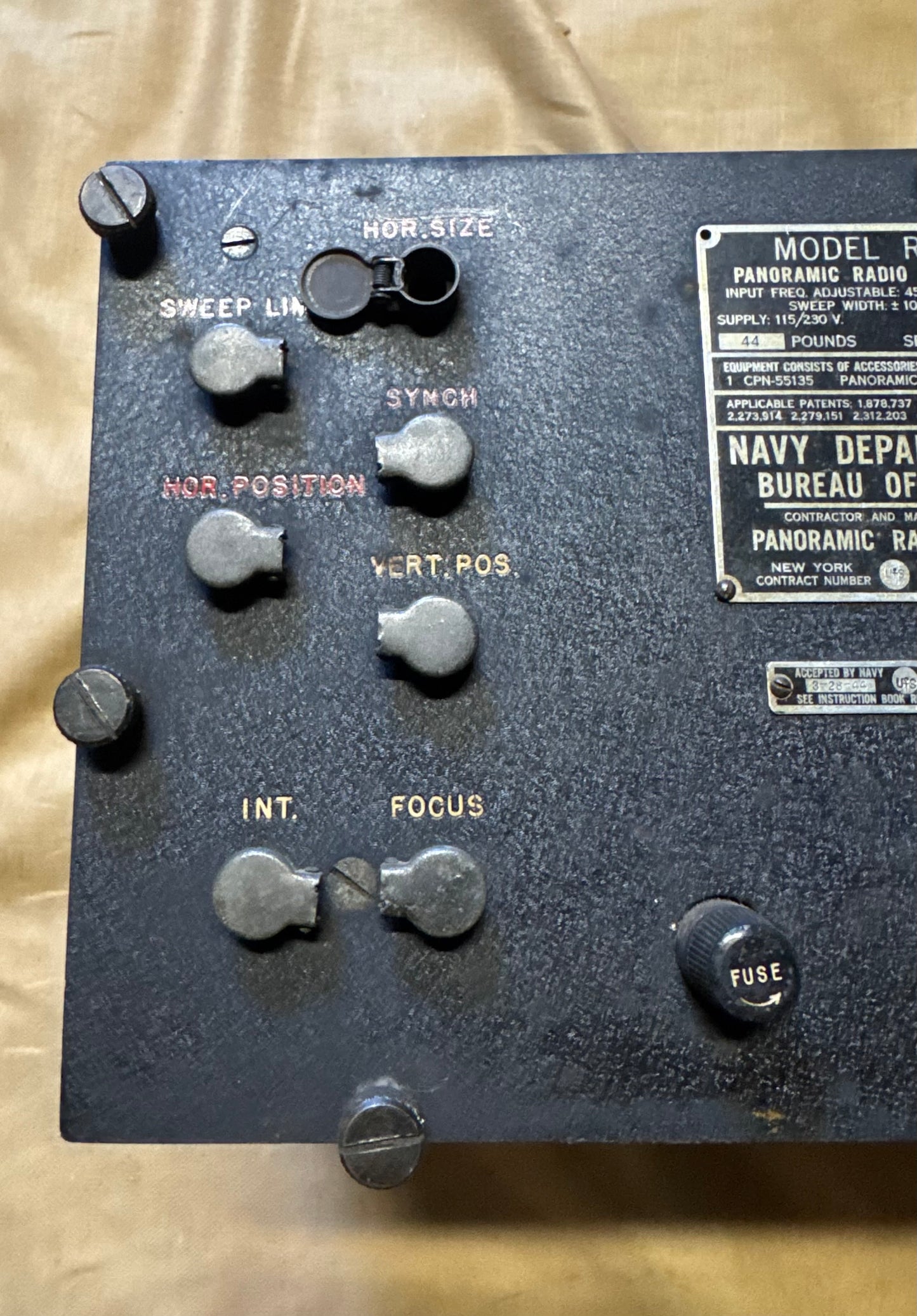 WWII Navy Bureau of Ships Model RCX Panoramic Radio Adaptor
