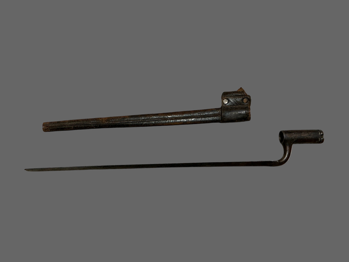 Prussian M1809 Potsdam bayonet with partial scabbard