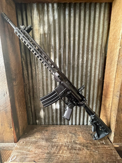 PSA PA-15 Multi 5.56 NATO AR-15 Rifle – 15” M-LOK Rail – Flip-Up Sights