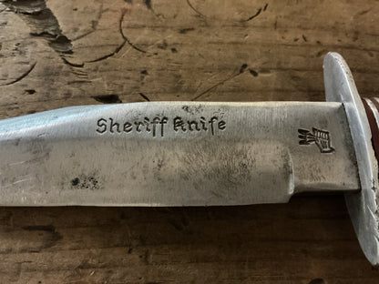 Vintage Sheriff Knife-Solingen Germany-Fixed Blade Hunting Knife w/ Original Sheath