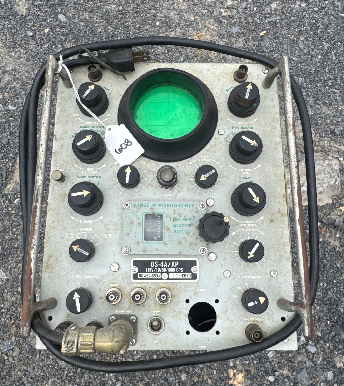 Cold War U.S. Military OS-4A/AP Radar Oscilloscope Test Set