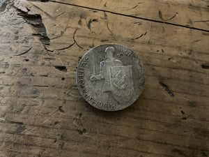 Original 1934 German Reichsparteitag Nuremberg Rally Tinnie Badge-RZM Era