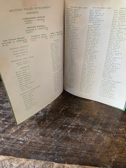 1944 Military Police Detachment Christmas Dinner Menu & Personnel Roster Booklet