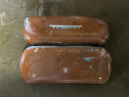 Antique Wire Rim Eyeglasses with Original Case