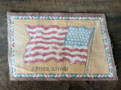 WWI Tobacco Felt Flag (approx 9x6)