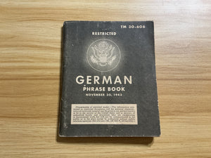 1943 U.S. Army German Phrase Book