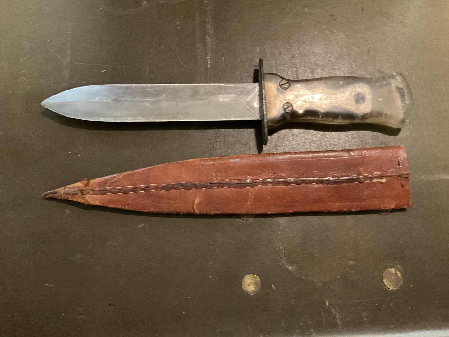 WWII Theatre Knife silver handle
