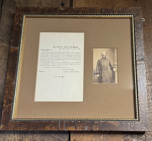 AMBROSE E. BURNSIDE — CIVIL WAR GENERAL ORDER & CDV