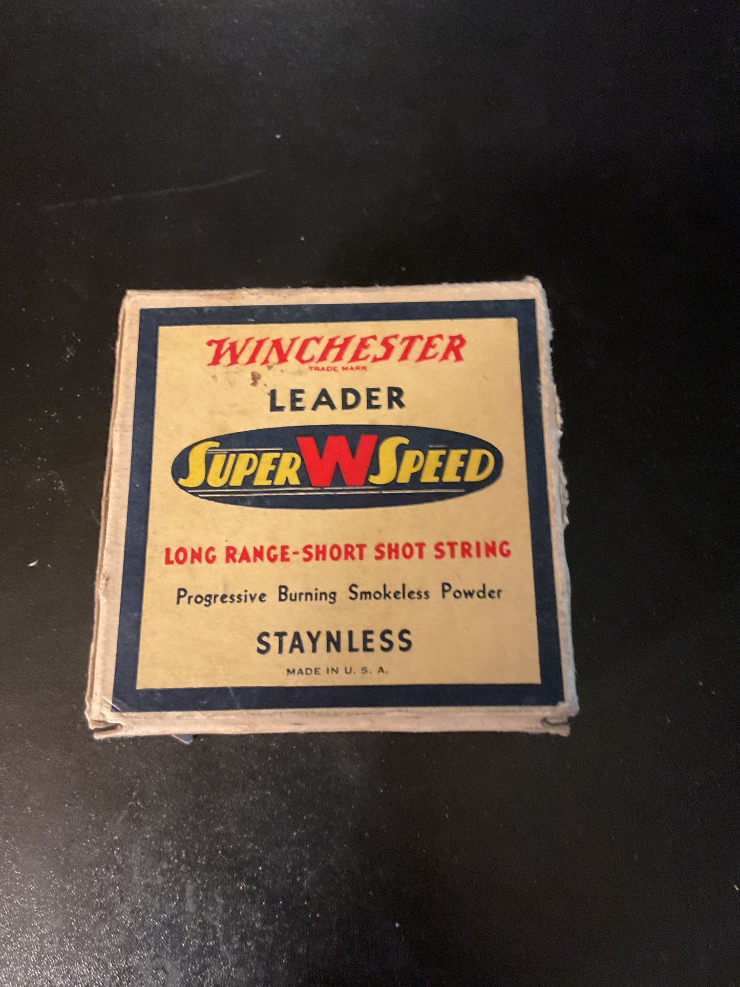 Vintage Winchester Leader Super Speed 12 Gauge 3” Magnum Shot Shells — Full Box of 25