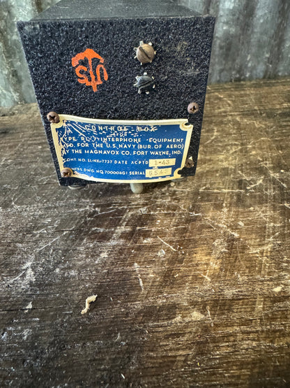 WWII U.S. Navy Magnavox RC-7 Aircraft Interphone Control Box – January 1943