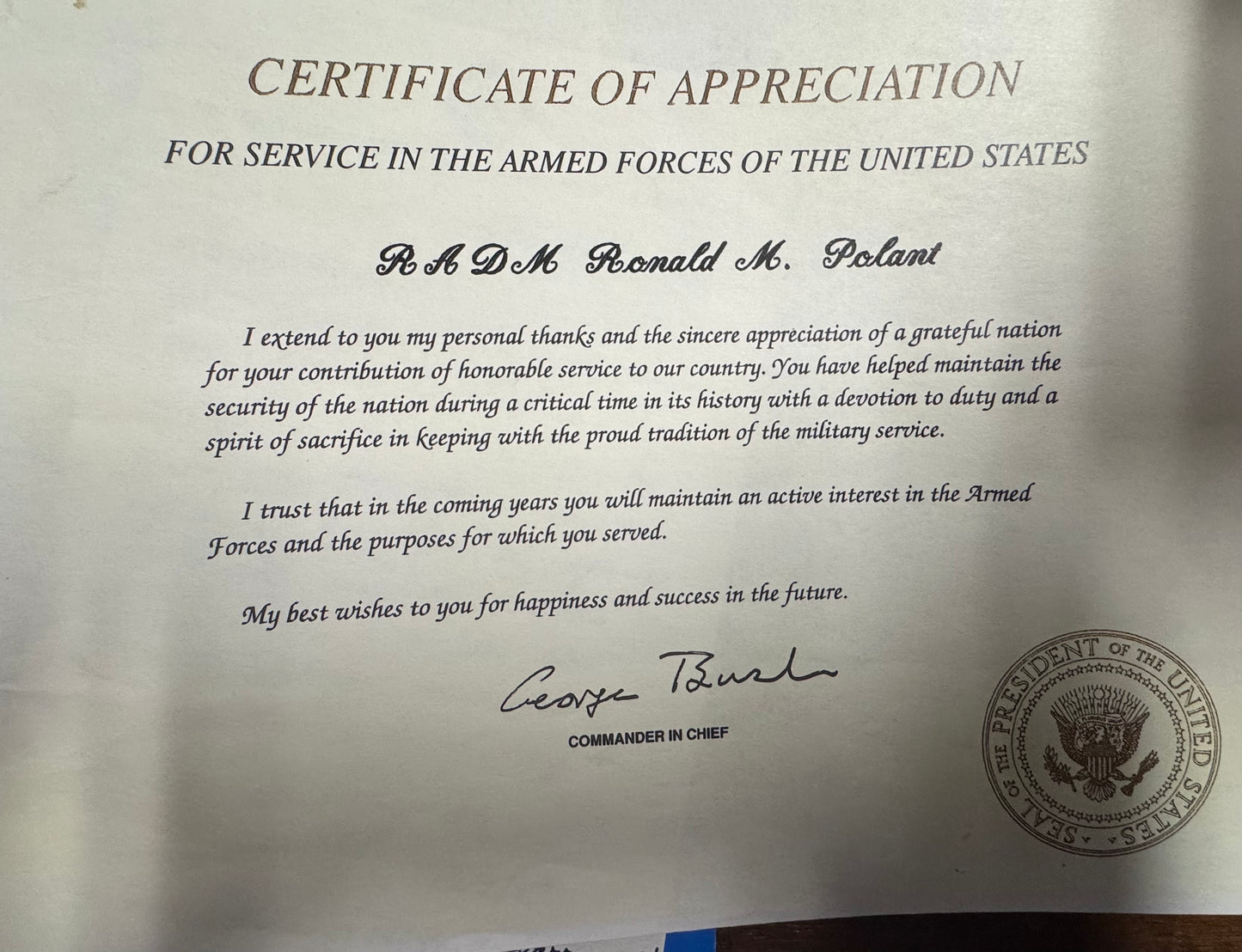 UNITED STATES COAST GUARD

REAR ADMIRAL RONALD M. POLANT

NAMED AVIATION & COMMAND GROUPING